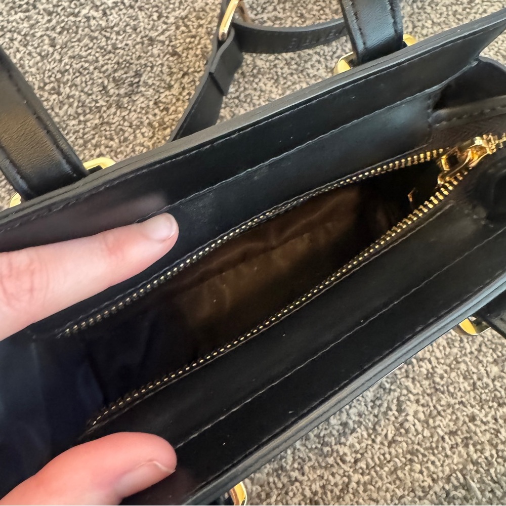 IEMBE by Travis Derry Black Mini Satchel Crossbody Bag Gold Hardware - Picture 7 of 12